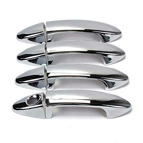 Dreamseek 8Pcs Door Handle Cover for Ford Ecosport 20132022 Fiesta 20092016 Exterior ABS Chrome Molding Protector Trim wo Smart Entry Button Hole - Image 1