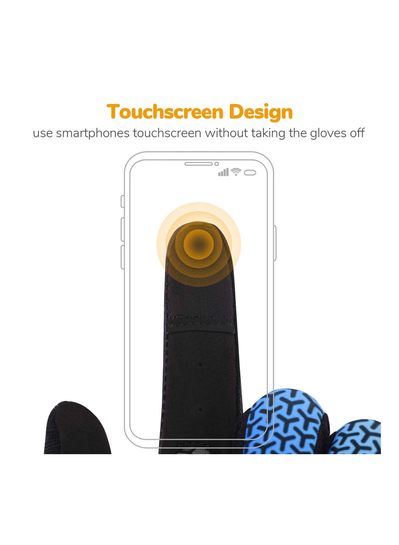 BOODUN Cycling Gloves, Full Finger Bike Gloves with Anti-Slip Gel Padded, Shock Absorbing, for Road Bicycle Mountain Men Women (Size L) - Image 3