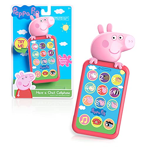 Just Play Peppa Pig Have a Chat Cell Phone, Toy Phone with Realistic Sounds and Light Up Buttons, Kids Toys for Ages 3 Up by Just Play - Image 1