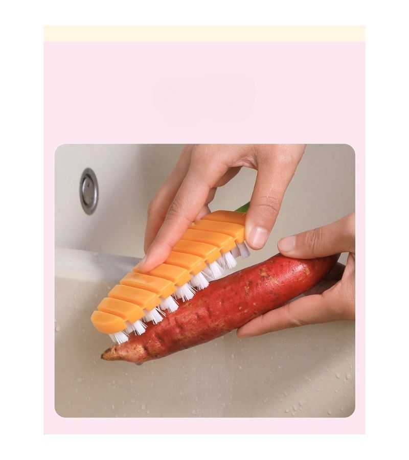 5 Pcs Carrot Brush Flexible Fruit And Vegetable Cleaning Brush For Potatoes Carrots Sweet Potatoes Curved Design For Effortlessly Scrubbing Away Dirt And Mud - Image 4