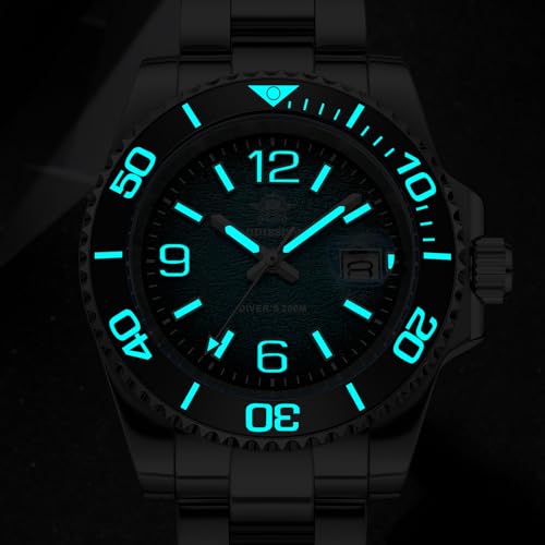 ADDIESDIVE Diver Watches for Men 41 MM Quartz Underwater Sports Watch Easy to Read Dial 200 M Waterproof Luminous Analog Grey Gradient Dial - Image 3