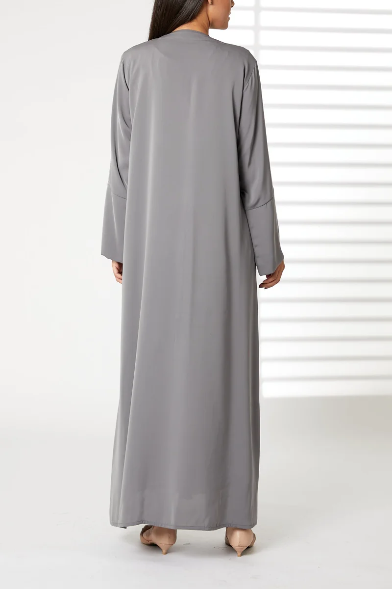 Moistreet  Embellished Open Front Abaya for Women | Best Price UAE