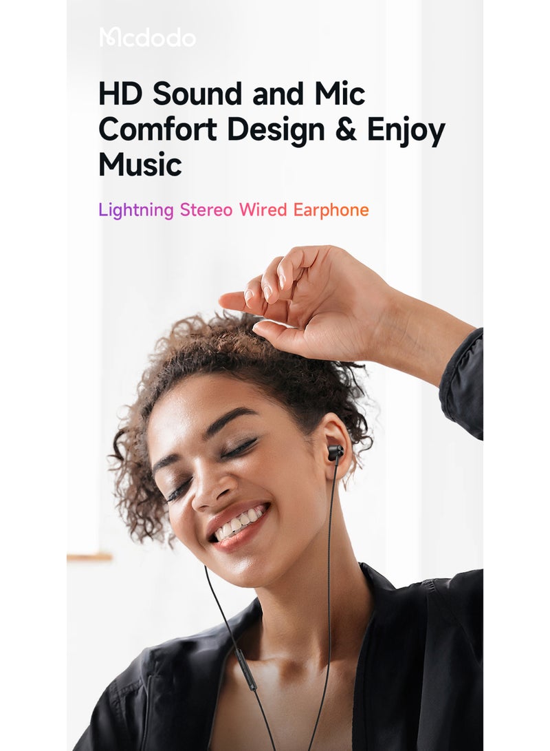 مكدودو Mcdodo سماعات أذن سلكية رقمية (Lightning) (داخل الأذن)، صوت عالي الدقة (Hi-Res Audio) - Image 2