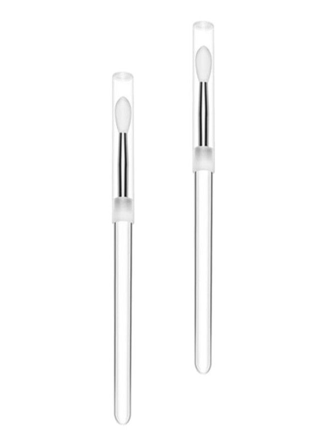 ZOOMELLA 2x Silicone Lip Brush Reusable Makeup Brushes for Lip |2 Lip Brush with Caps|Brushes| Makeup - Image 2