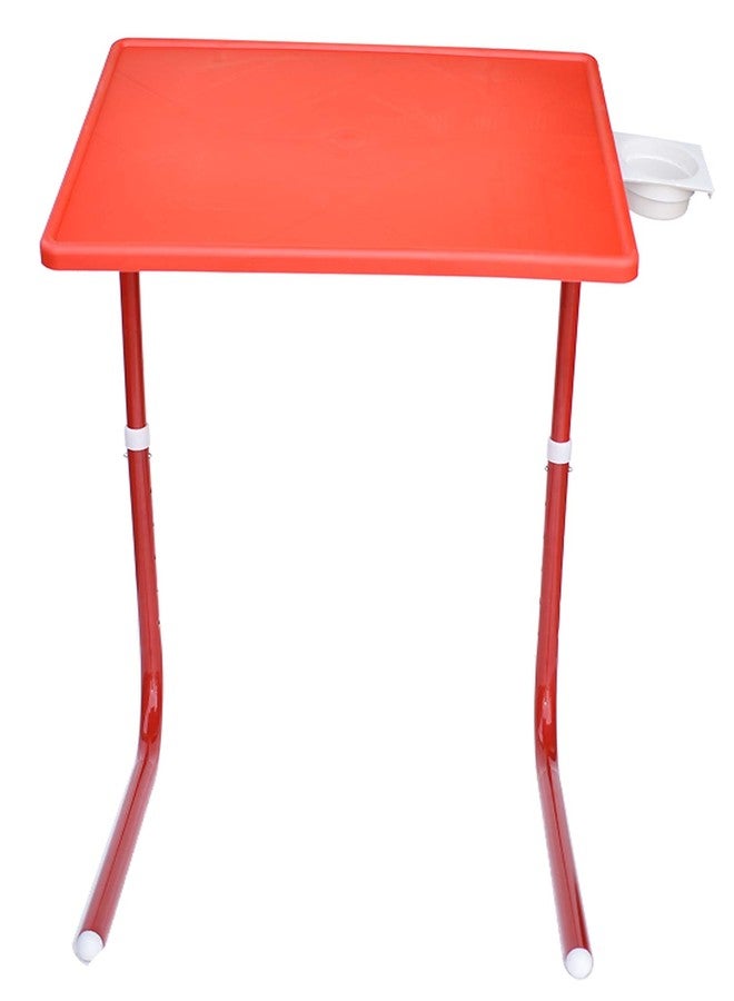GRAPHITOS Table Foldable and Adjustable for Laptop and Study with Cup Holder (Standard, Red) - Image 1