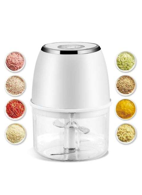 300ml Multi-Purpose Electronic Food Chopper, One-Touch Mixing Vegetable Chopper With Three-Layer Three-Dimensional Cutting Design, Suitable for Chopping Vegetables, Fruits, Minced Meat, Nuts, and Mi