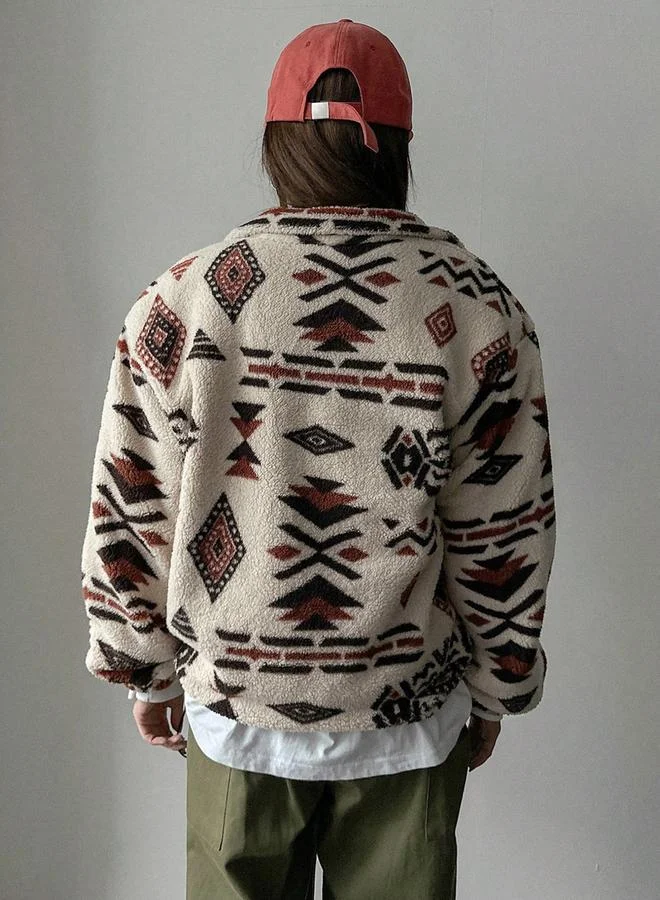 Take Two Take Two All Over Print Fleece Sweatshirt