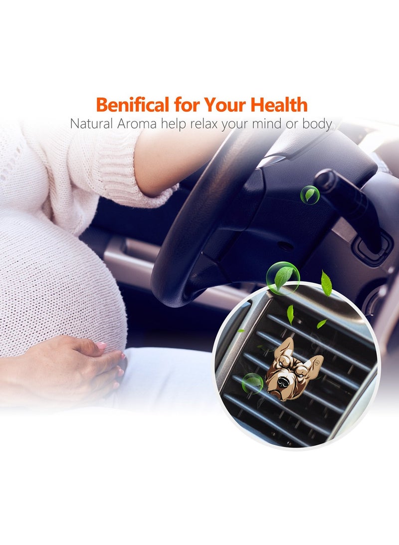 Aroma Car Air Freshener - Angry Dogs Aroma Car Vent Clip - Natural Fresh Linen Scent - Improves Air Quality, Boosts Mood, Enhances Focus & Relaxation - Works with Car Air Flow - Image 2