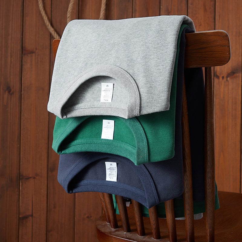 8-Color Heavyweight Japanese-Style Washed 300g Retro Carbon Brushed Solid Color Pure Cotton Men''s T-Shirt British Retro Short Sleeve - Image 5