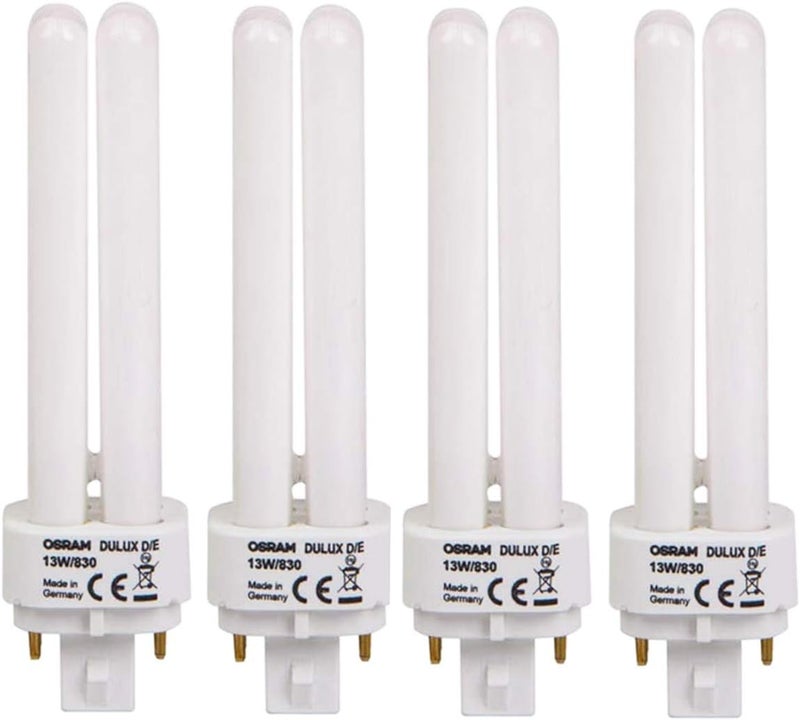 OSRAM Home Decorative and Durable 13 Watts 4 Pin Day Light CFL Bulb (Pack of 4) - Warm White - Image 2