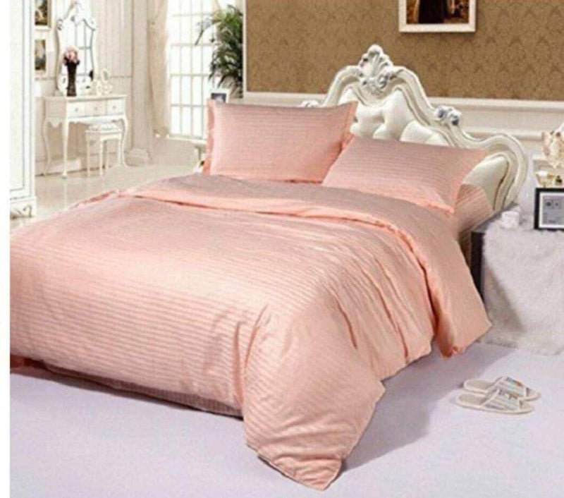 MORADO Linen 100% Cotton 210 TC King Bed Size Bedsheet with 2 Pillow Covers (100x108 inch, Peach) - Image 1