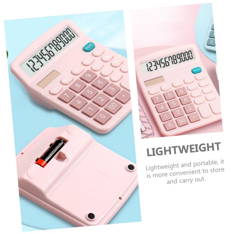 Pink Solar Calculators 2 Pack Portable Office 14.5x12x2.5cm Students - Image 5