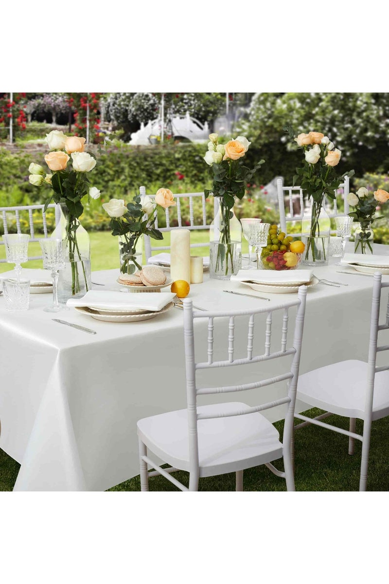 Aideli Table Cloth Rectangle Satin 150×260 cm – Washable Wedding Party Banquet Home Dinner - Image 2