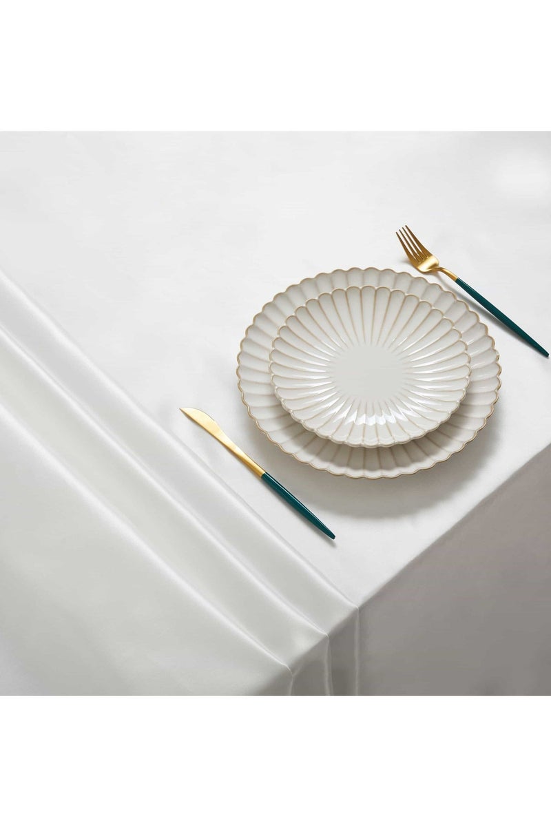 Aideli Table Cloth Rectangle Satin 150×260 cm – Washable Wedding Party Banquet Home Dinner - Image 4