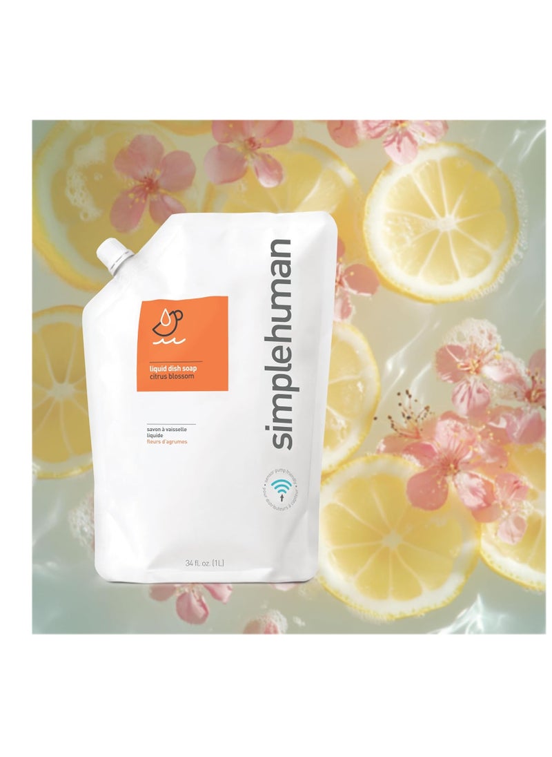 simplehuman Citrus Blossom Dish Soap Refill Pouch, 34 Fl Oz. - pzsku/ZD01FE97D6E37CD4CB736Z/45/_/1740627510/73d1e66a-2195-40be-a34e-33b8166c3aba