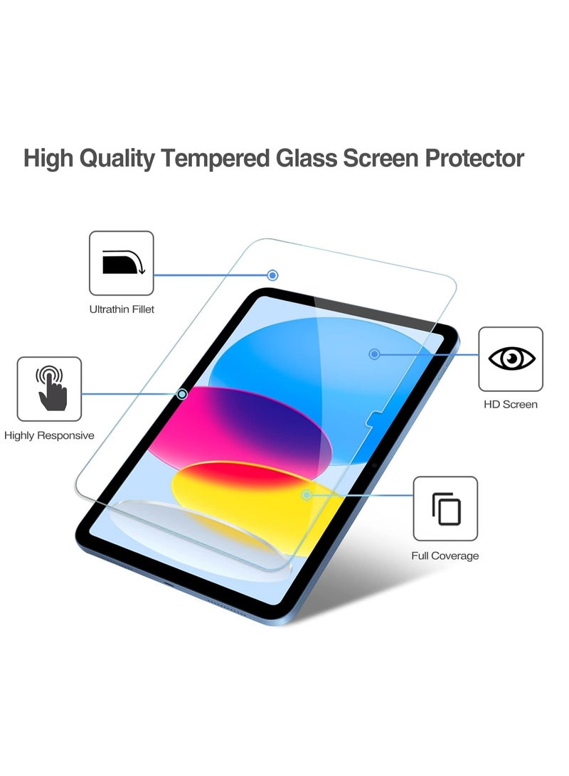 Techie واقي شاشة زجاجي مقوى شفاف عالي الدقة لجهاز Apple iPad الجيل العاشر مقاس 10.9 بوصة (2022) - رفيع للغاية بسمك 0.33 مم، تطبيق خالٍ من الفقاعات - Image 3