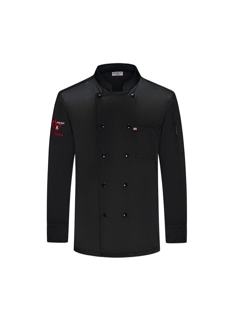 NIBEMINENT زي الطهاة بأكمام طويلة ملابس فندقية تقديم الطعام محل كعك مطبخ خلفي ملابس العمل - Image 1