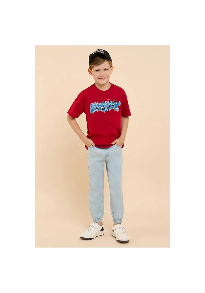 أر أند بي Washed Jogger Jeans with Drawstring Waist