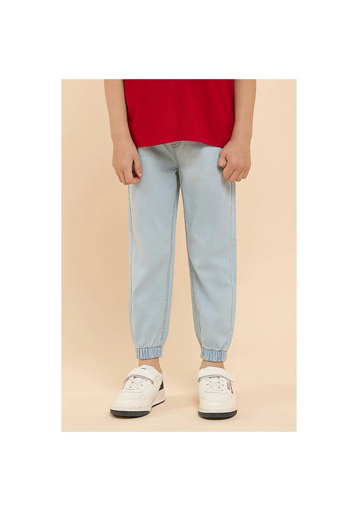 أر أند بي Washed Jogger Jeans with Drawstring Waist