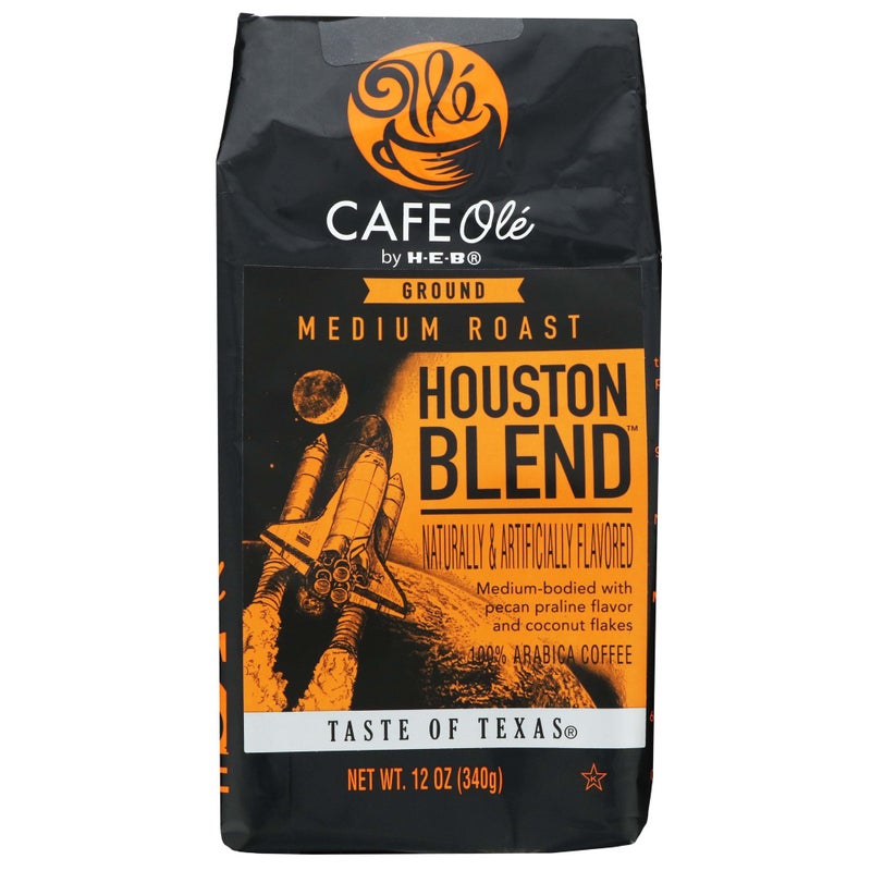 Cafe Ole Houston Blend Medium Roast Ground Coffee (pecan praline and coconut) (3 Pack) - Image 1