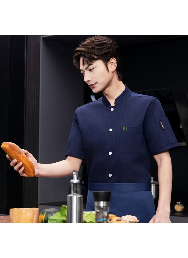 NIBEMINENT Food Cooking  Shirt Catering Kitchen Chef Coat Baker Pastry Work Uniform Hotel Clothes High-end Cotton Cook Jacket  - Image 1