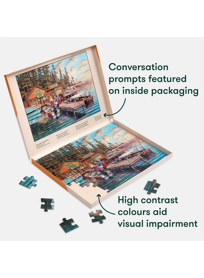 Dementia Jigsaw Puzzle For Adults 63 Piece Lakeside Vacation Puzzle Activities For Seniors With Alzheimer