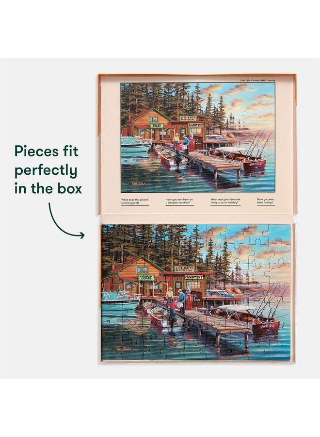 Dementia Jigsaw Puzzle For Adults 63 Piece Lakeside Vacation Puzzle Activities For Seniors With Alzheimer