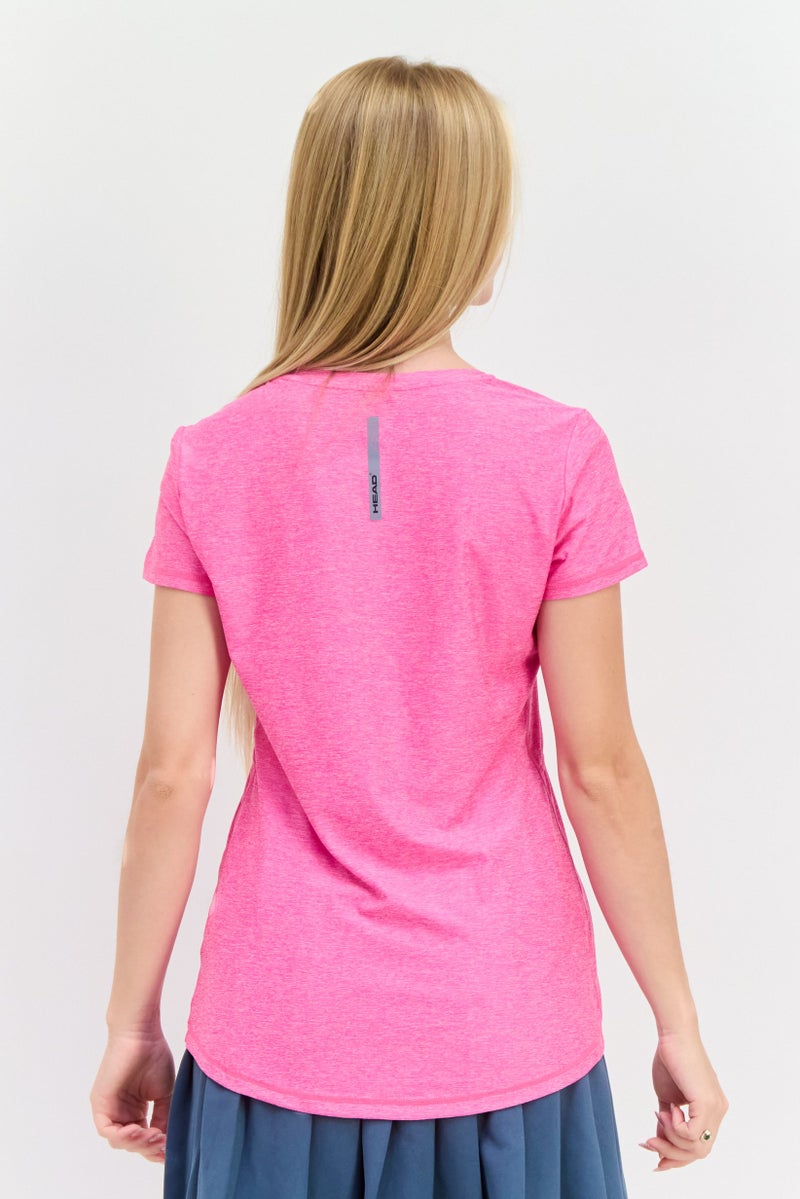 HEAD Women Sportswear Fit Short Sleeves Training T-Shirt, Proud Pink - Image 4