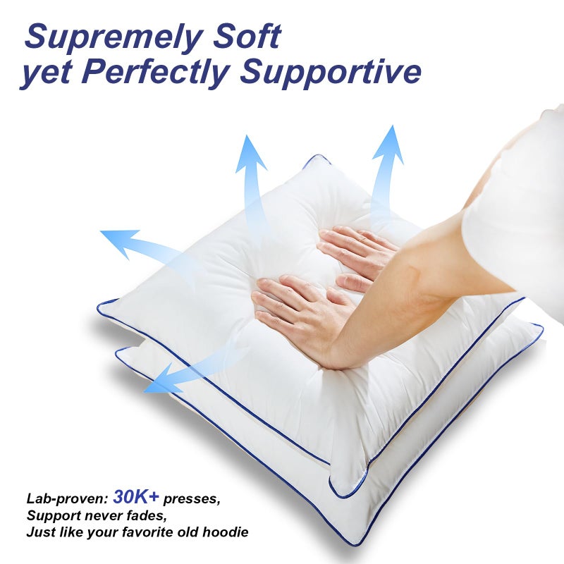 Wuuyuef 20x20 Pillow Inserts Set of 2 â€“ Soft Hypoallergenic Square Pillow Inserts, Oeko-TEX Certified Virgin Fiber Filling, Machine Washable - Image 4