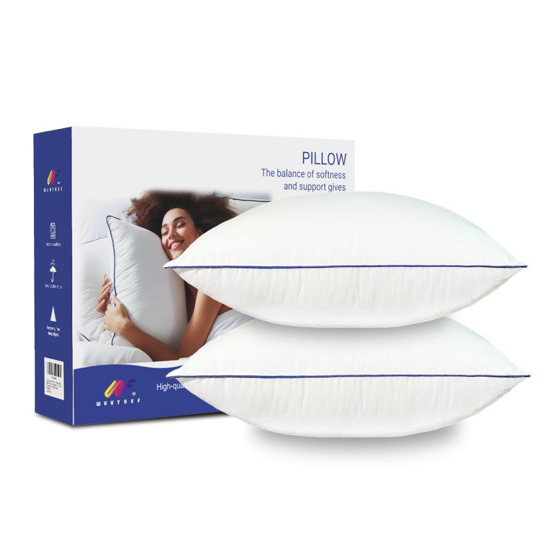 Wuuyuef 20x20 Pillow Inserts Set of 2 â€“ Soft Hypoallergenic Square Pillow Inserts, Oeko-TEX Certified Virgin Fiber Filling, Machine Washable - Image 1