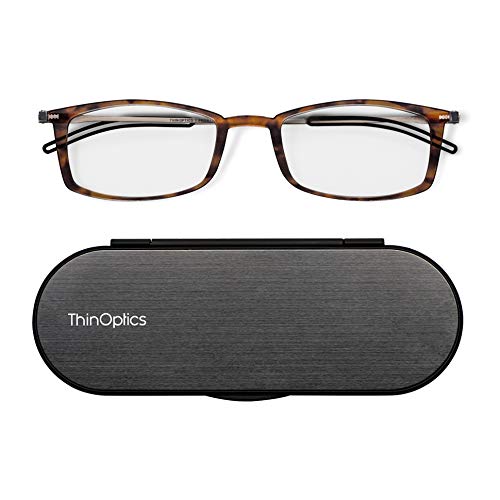ThinOptics Unisex Adult Glasses Reading, Regular Case / Rectangle Tortoise, 2.50 US - Image 2