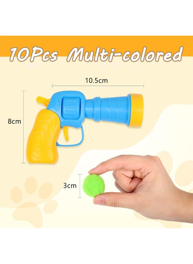 Neostyle Cat Ball Toy Launcher，Comes with 10 colorful plush balls, interactive cat toy balls for Kitten Chasing Training Hunting (blue-10 balls)  - Image 2