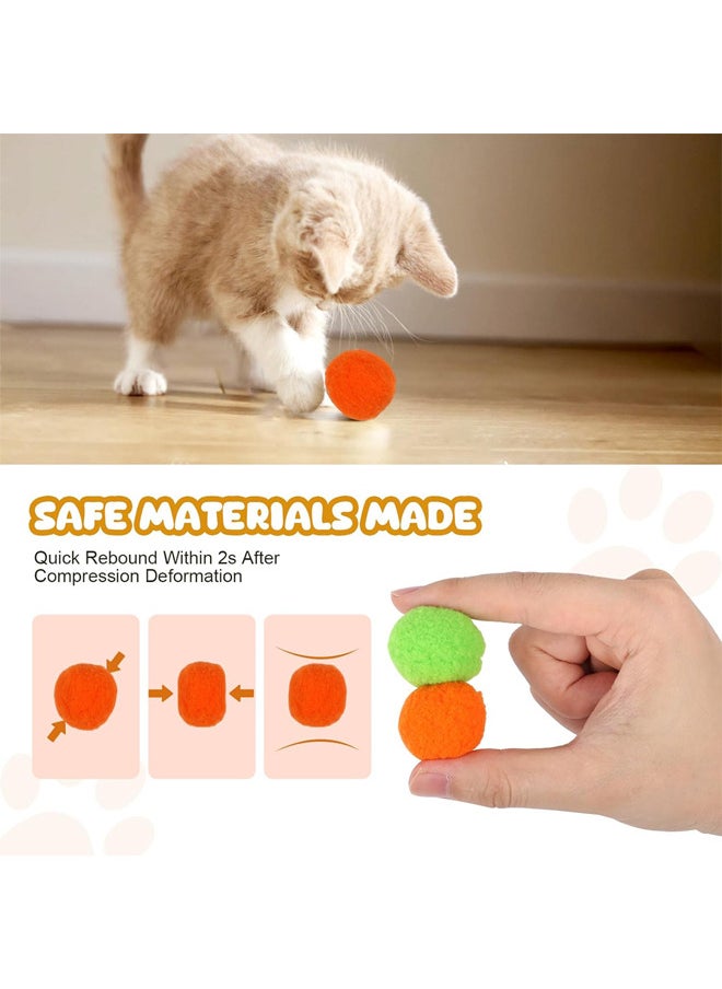 Neostyle Cat Ball Toy Launcher，Comes with 10 colorful plush balls, interactive cat toy balls for Kitten Chasing Training Hunting (blue-10 balls)  - Image 5