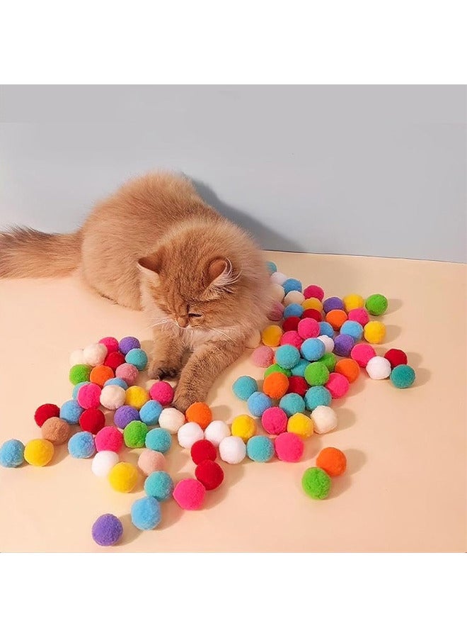 Cat Ball Toy Launcher，Comes with 10 colorful plush balls, interactive cat toy balls for Kitten Chasing Training Hunting (blue-10 balls)