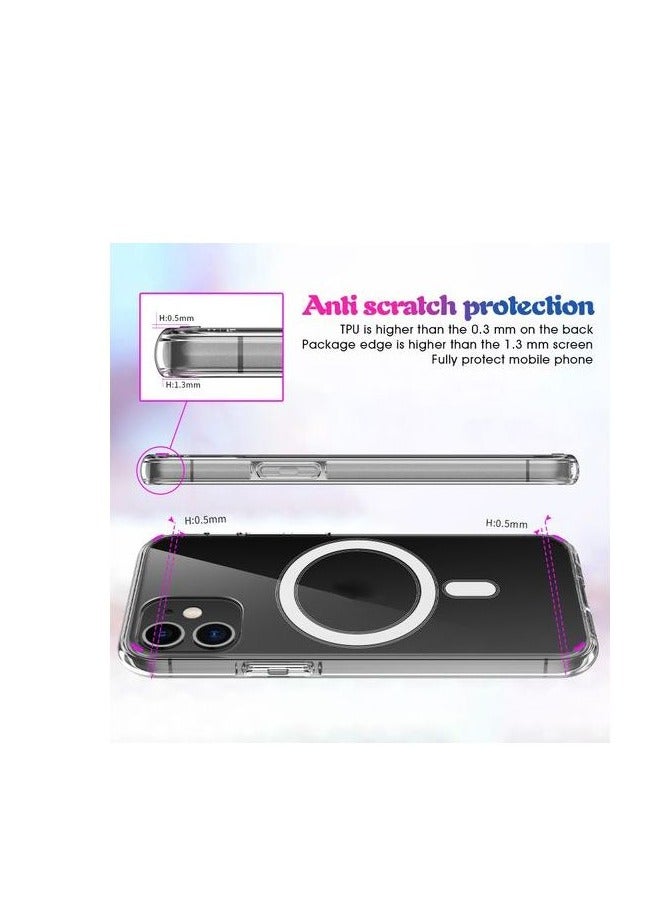ten.tech Ten tech Magnetic Clear Case Designed for iPhone 11– Compatible with MagSafe Charger, Support Magnetic Car Mount Wireless Charging, Soft Press Buttons Scratch Resistant – ten tech - Image 2