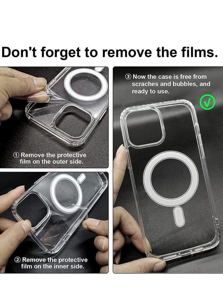 ten.tech Ten tech Magnetic Clear Case Designed for iPhone 11– Compatible with MagSafe Charger, Support Magnetic Car Mount Wireless Charging, Soft Press Buttons Scratch Resistant – ten tech - Image 4