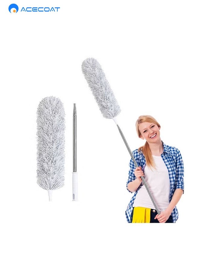 ACECOAT 2.8M Ultra Long Household Dust Duster Cleaning Hair Duster Removal And Ash Roof Cleaning Brush Sweeping The Wall Microfiber Duster Bendable Telescopic - Image 1