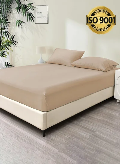 Master Home Textile Single 100% Rayon Of Bamboo Cooling Fitted Sheet, Fitted Sheet With Elastic 120x200+30 cm, Breathable Silky Soft, Single Size 2 Pieces