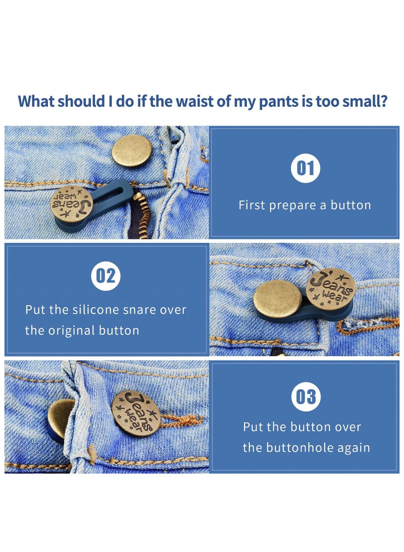 Pants Extender Button, 5 Styles Waistband Extender Buttons for Men and Women, No Sew Instant Extend Buttons for Extender Jeans Pants Collar, Regular Pants,Cowboy Clothing 10 Pcs - Image 5