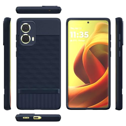 Casotec Shockproof Case for Motorola Moto G85 5G | Full Camera Protection | TPU Flexible Back Cover for Motorola Moto G85 5G (Steel Blue) - Image 3