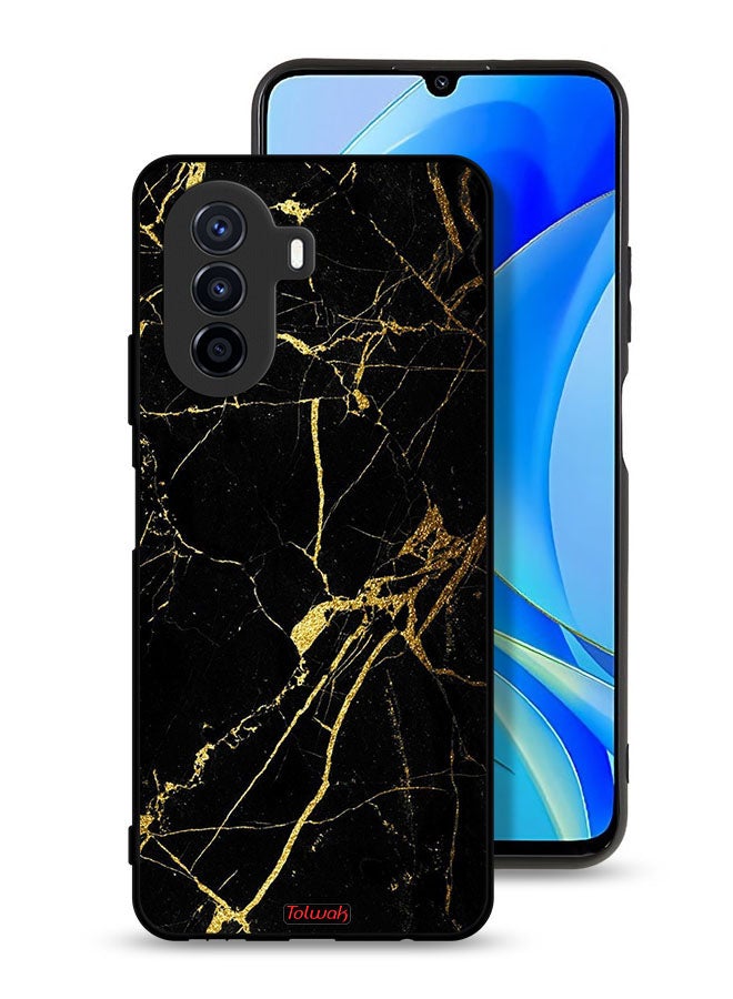 Tolwak Huawei nova Y70 Protective Case Cover Crack Marble - Image 1