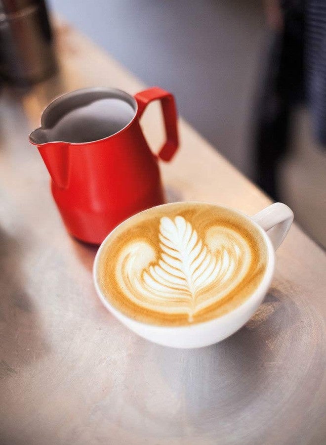 موتا إبريق حليب موتا الاحترافي المصنوع من الفولاذ المقاوم للصدأ، سعة 35 سل، 11.8 أونصة سائلة، أحمر - Image 2