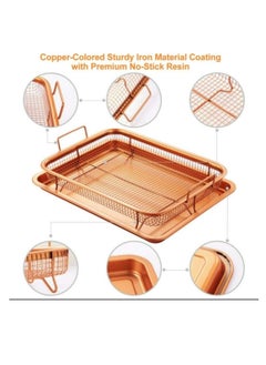 Tray with Non-Stick Copper Grid Fits Oven - Copper Color2×1 - pzsku/ZD020BE57F00011F6EDFEZ/45/_/1735468327/a5c43017-7bbf-43fe-9e02-a4b014f39a5c