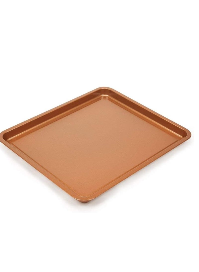 copper chef Tray with Non-Stick Copper Grid Fits Oven - Copper Color2×1 - Image 4