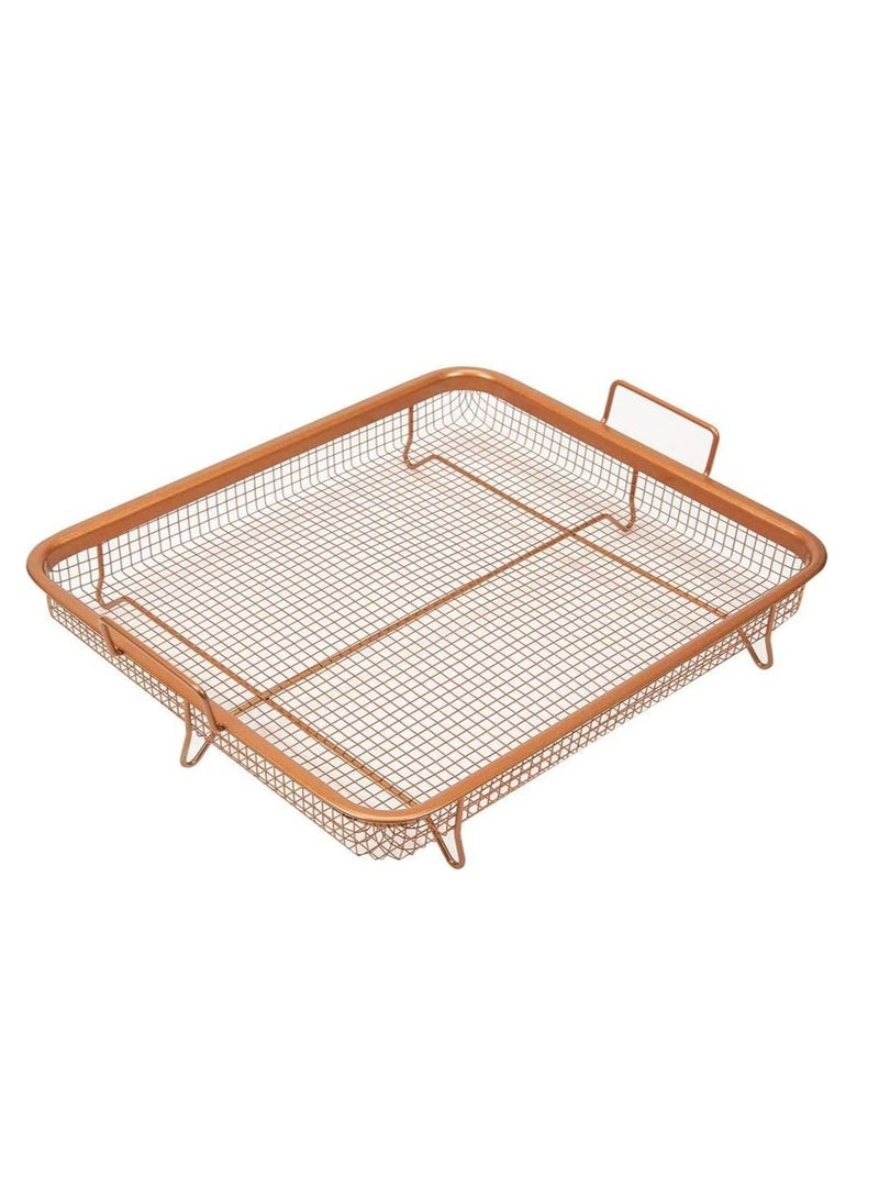 copper chef Tray with Non-Stick Copper Grid Fits Oven - Copper Color2×1 - Image 5