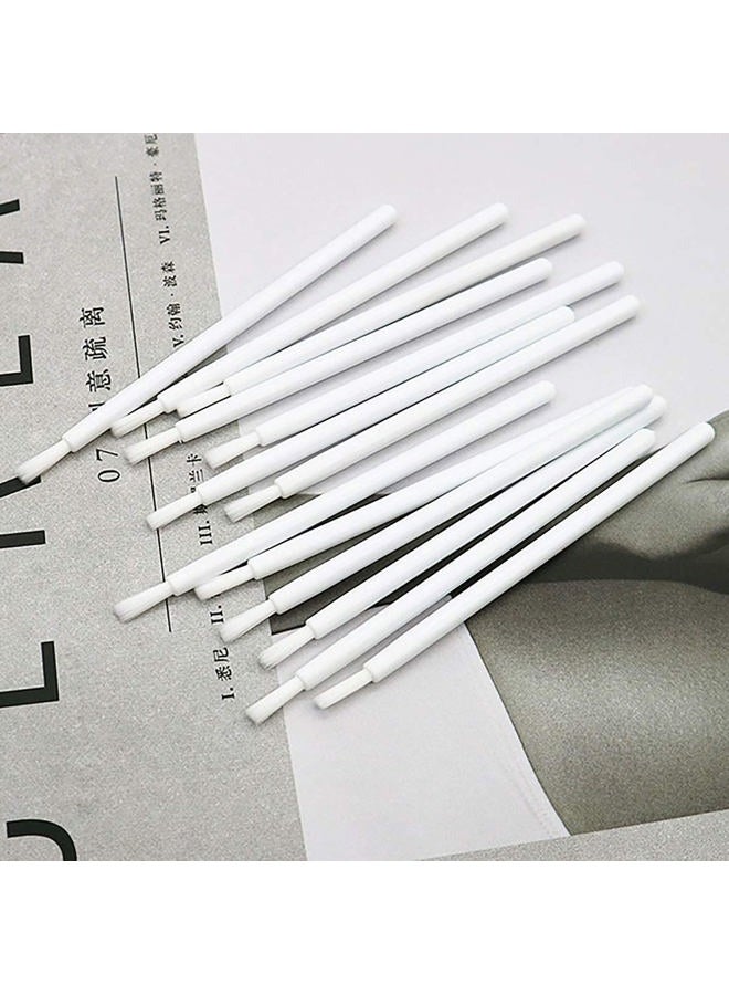 NEGEMEL 100 Pcs Disposable Makeup Lip Brushes - Soft Brush Head - Lipstick Gloss Brush - Lip Gloss Applicators - White - Image 5