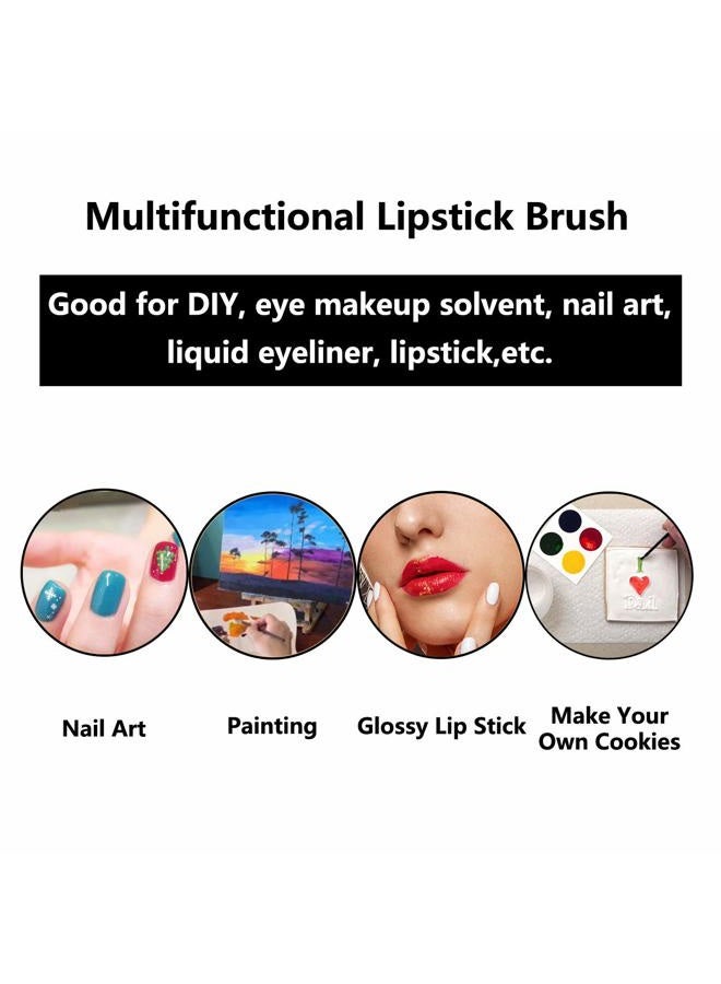 NEGEMEL 100 Pcs Disposable Makeup Lip Brushes - Soft Brush Head - Lipstick Gloss Brush - Lip Gloss Applicators - White - Image 4