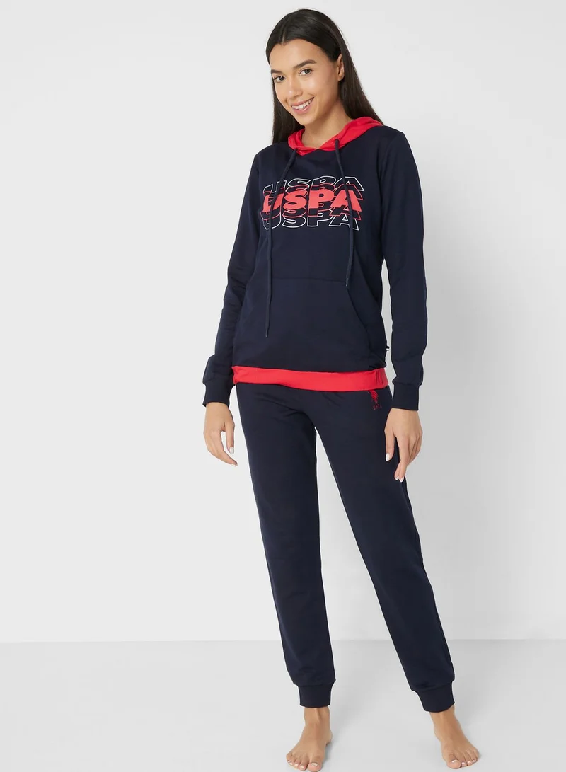 U.S. Polo Assn. High Waist Logo Pyjama Set