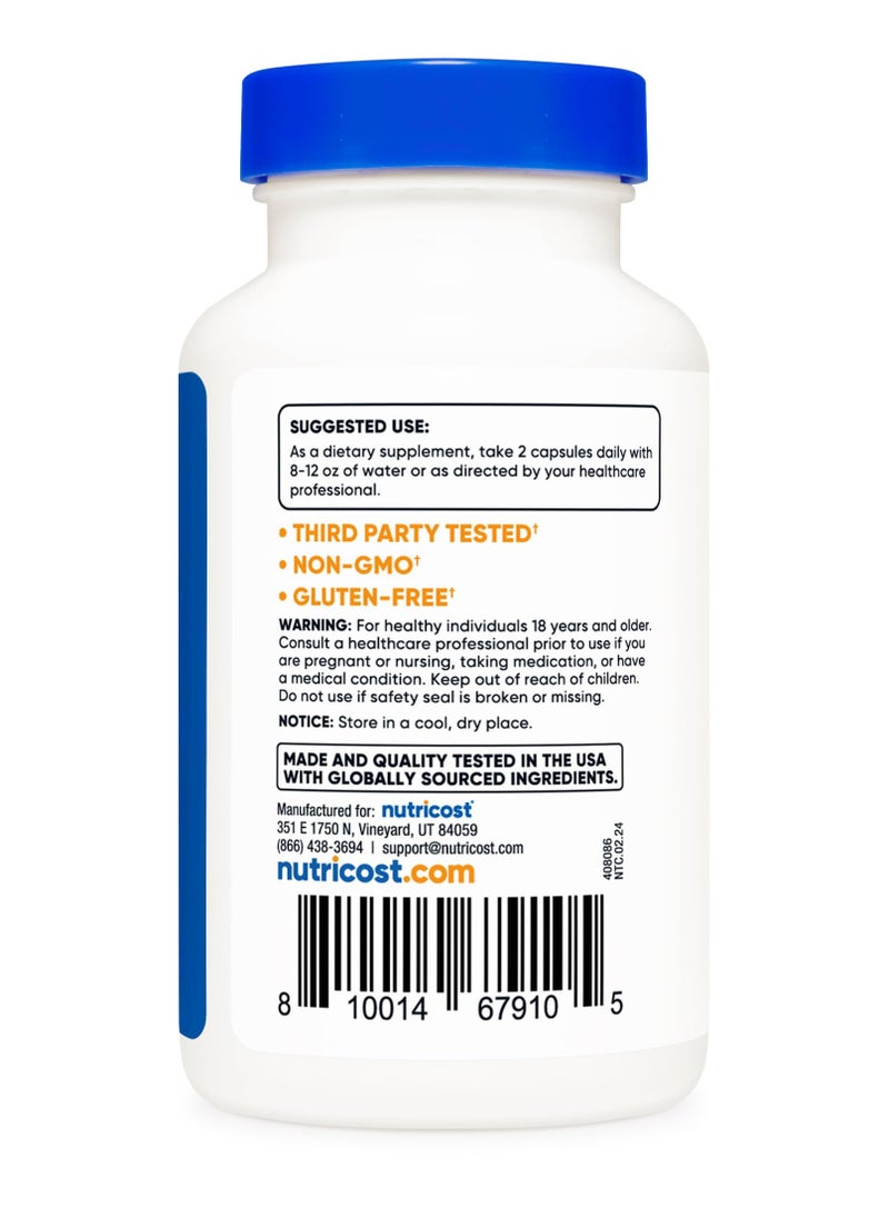 Nutricost - Alpha GPC 600mg Per Serving, 120 Capsules,120 Serving,60 Servings - Image 1