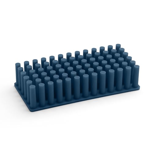 Poppin Softie Grip Grass - Modular Desk Trays for Office Organization, Color-Coordinated Office Supplies for Desk (Slate Blue, Softie Grip Grass) - Image 3